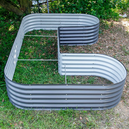 17" Tall U-Shaped Standard Size Metal Raised Garden Beds