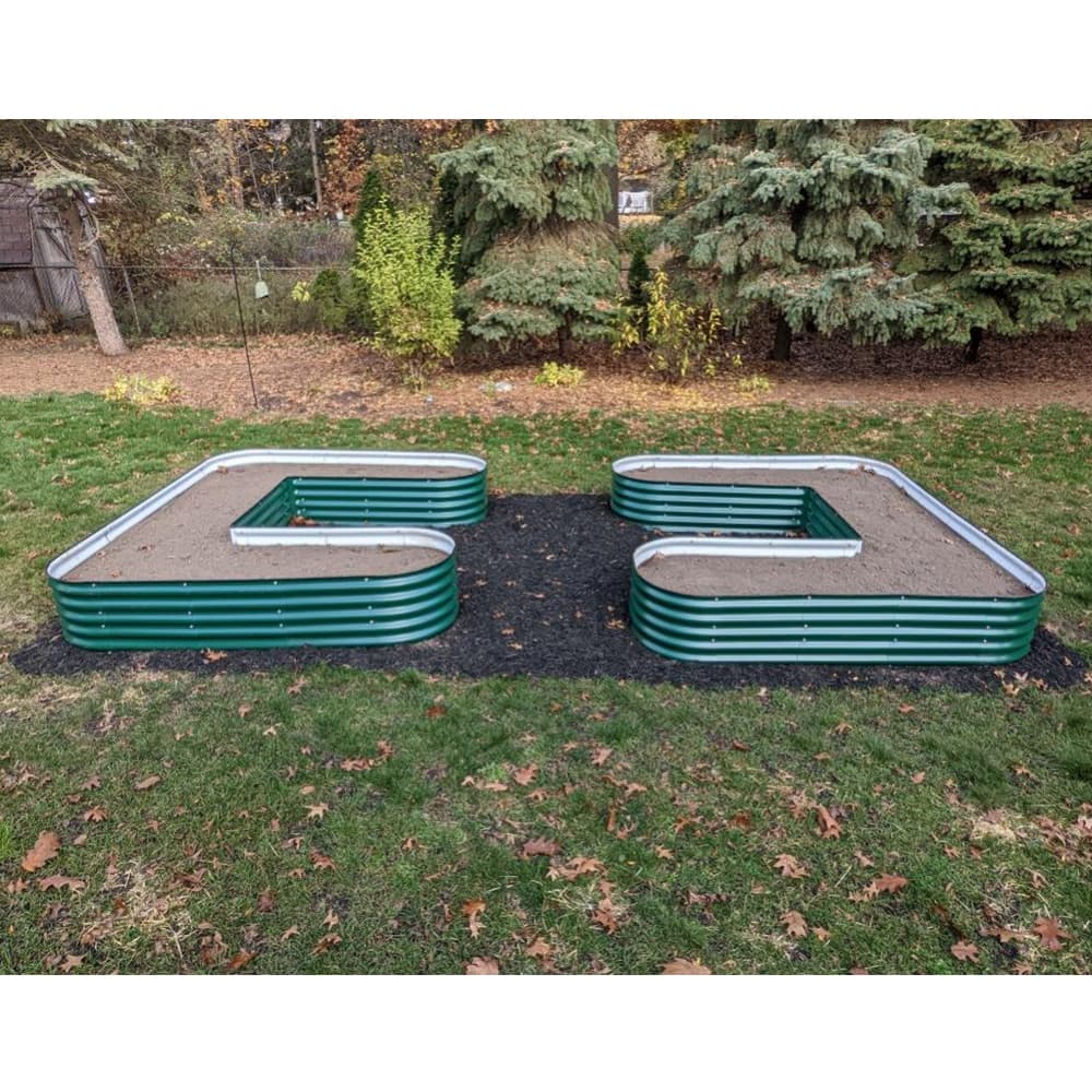 17" Tall U-Shaped Large Size Metal Raised Garden Beds