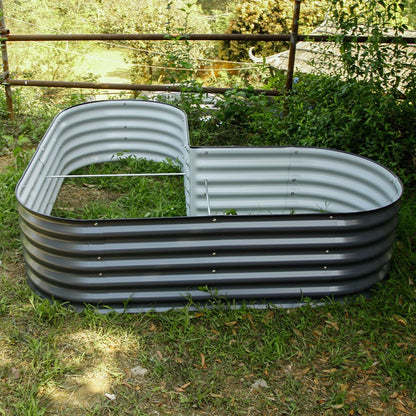 17" Tall Heart-shaped Metal Raised Garden Beds